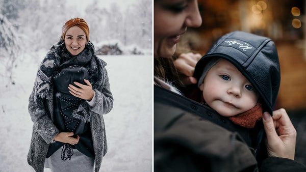 Babytragen im Winter: Was dein Baby unter dem Wintercover tragen sollte